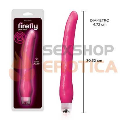 Vibrador fluorescente con suave textura y 30 cm